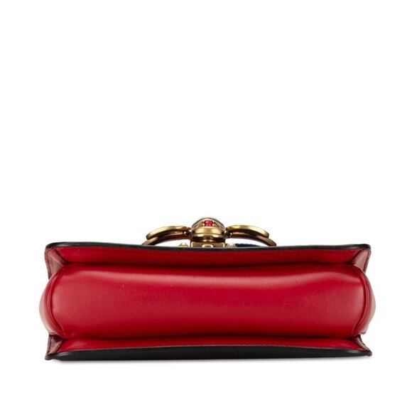 GUCCI Red Leather Shoulder Bag - Picture 4 of 9